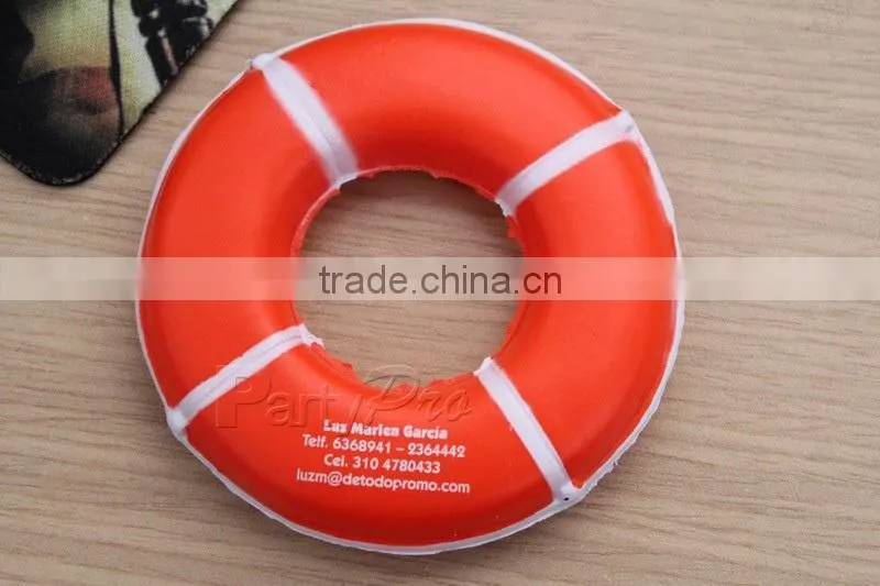 Partypro Wholesale Soft Toy Customize Donut Swim Ring KeyChain PU Stress Ball