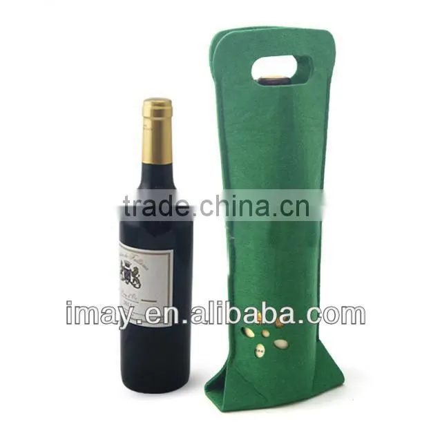 Recycle felt wine bag