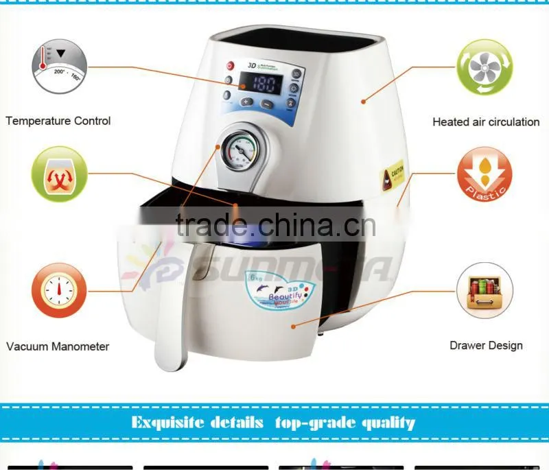 3D mini vacuum heat press machine, ST-1520 sublimation printer made in china