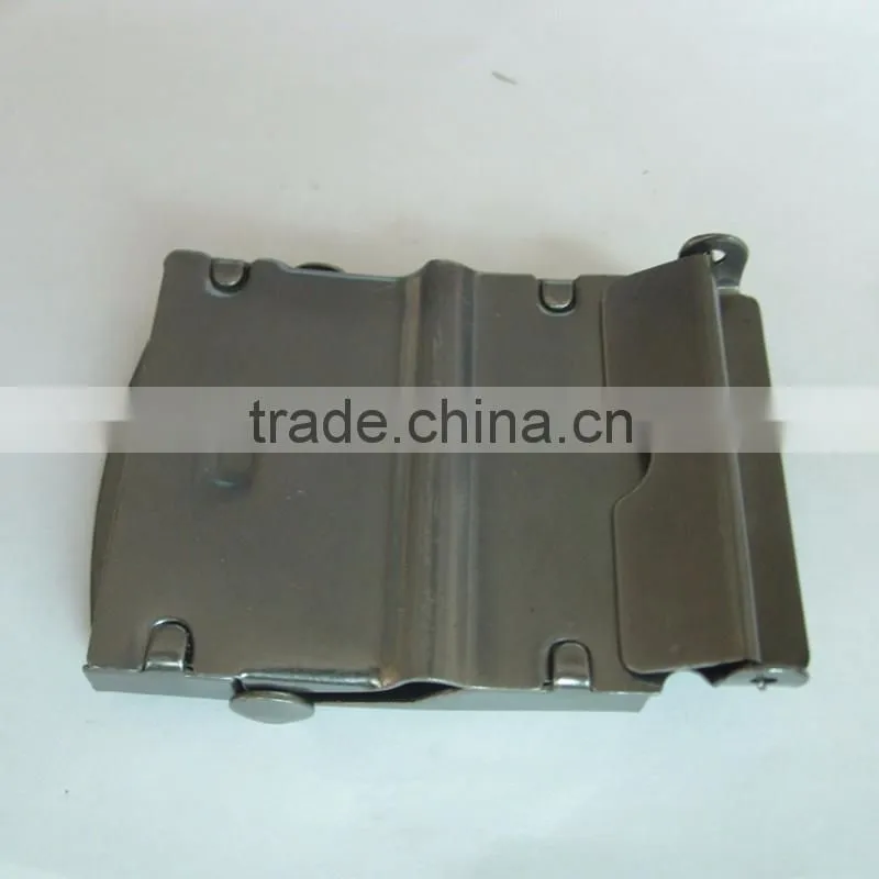 Custom metal adjustable prong type men clip belt buckle for wholesale from china factory