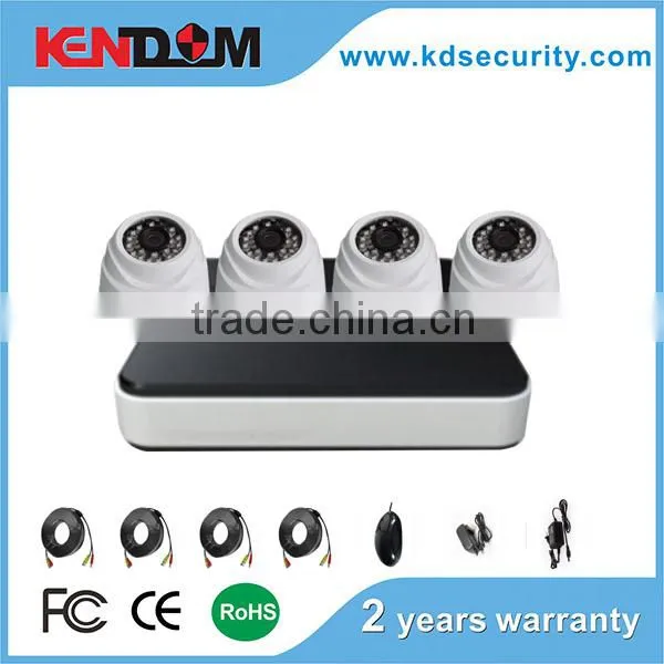 4ch 600TVL dome CCTV camera kit New housing with lowest price promotion convenient using plug and play