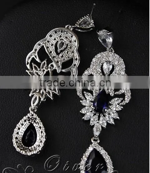 JINSE Diamond Dangler Earrings