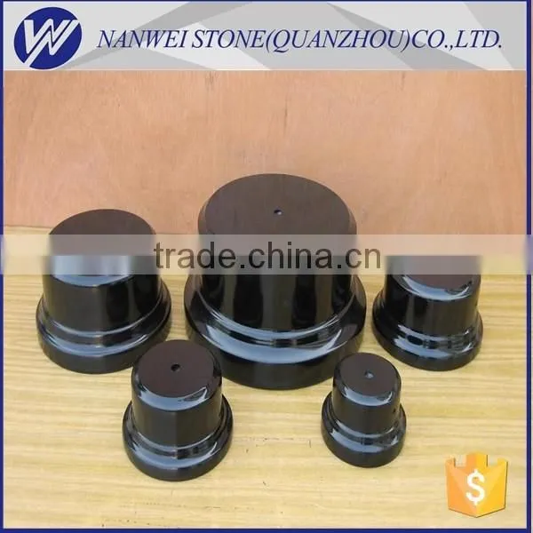 square& round black marble trophy base