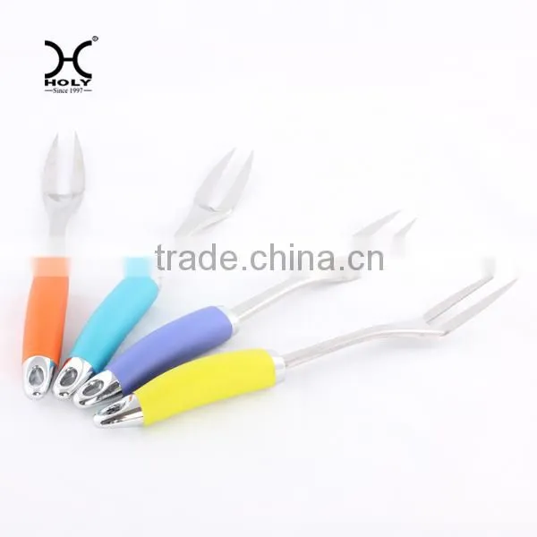 Stainless steel fork with ABS +TPR handle