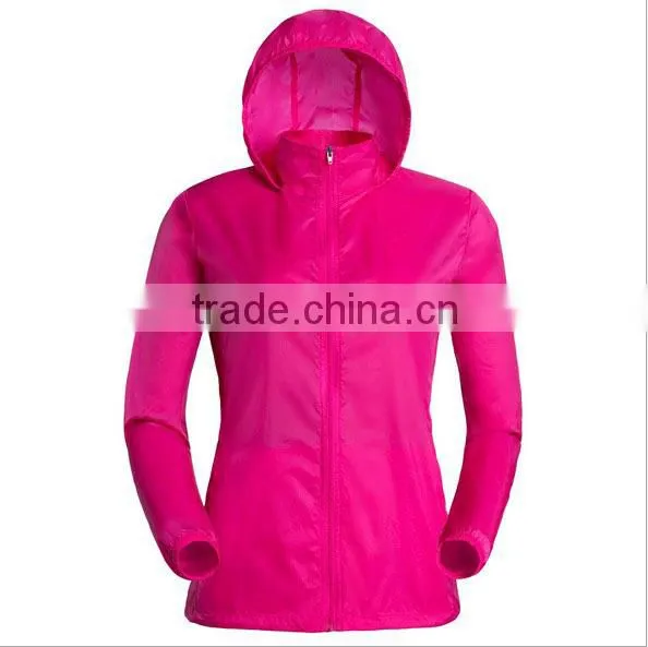 Summer lightweight hooded nylon beach windbreaker