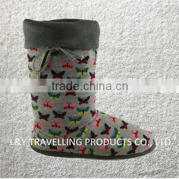 Premium quality women Wolle melange grey indoor boots