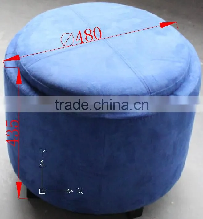 2015 hot sale round fabric ottoman pouf stool/moroccan pouf