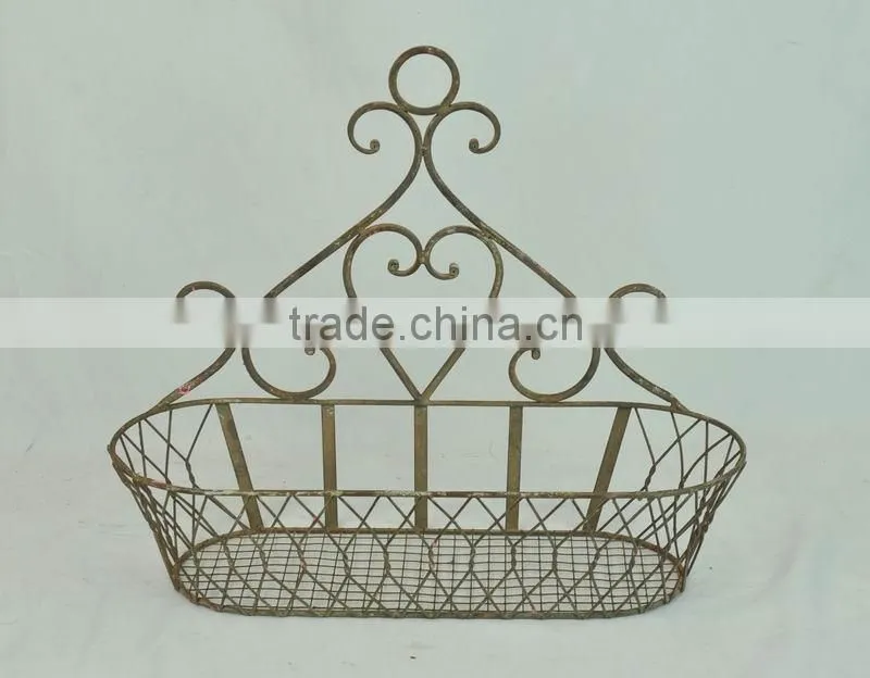 Fuzhou arts antique metal wall basket