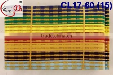 CL17-60 2016 top sale colorful line African high quality new Aso oke headtie colorful aso oke headtie