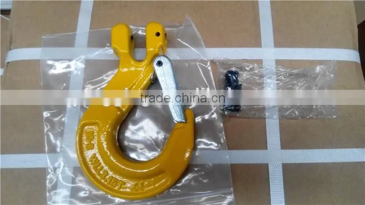 G80 Clevis Chain Hook With Latch/Self-Locking Hook