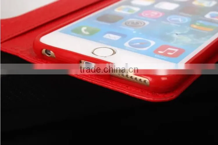 Lovely Lozenge Pattern Leather Case With Card Slot Wallet Case For iPhone 6