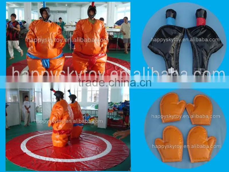 Top Selling 0.45mm PVC inflatable sumo wrestling suits for sale