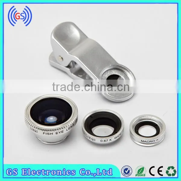 Universal 3 in 1 For Iphone Camera Lens Mobile Phone Fisheye Macro Wide Angle Camera Lens