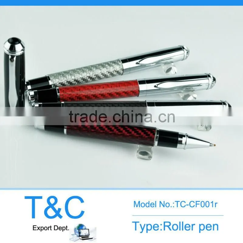 Exclusive carbon fiber roller ball pen gift set