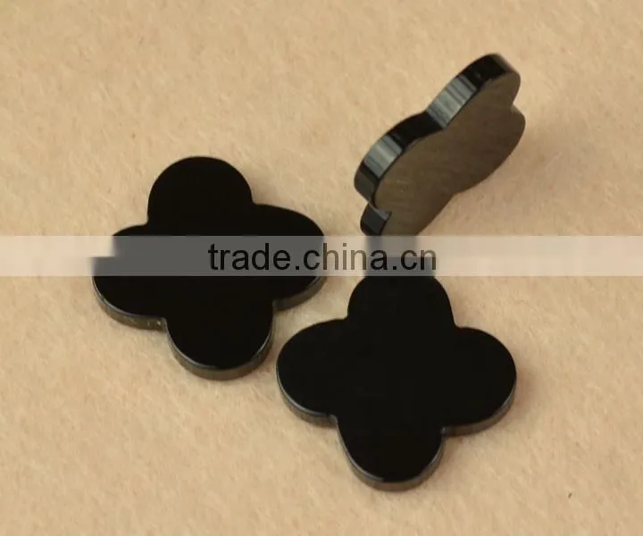 Good quality cheap price rough four leaf clover flower cut loose green malachite gemstone for jewelry marking