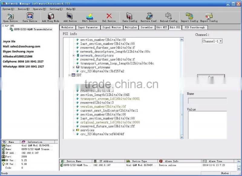 4IN1 QAM Transmodulator/8*DVB-S2 to 4* QAM Scrambler Modulator