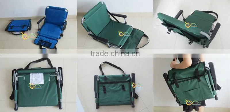Folding bleacher chairs