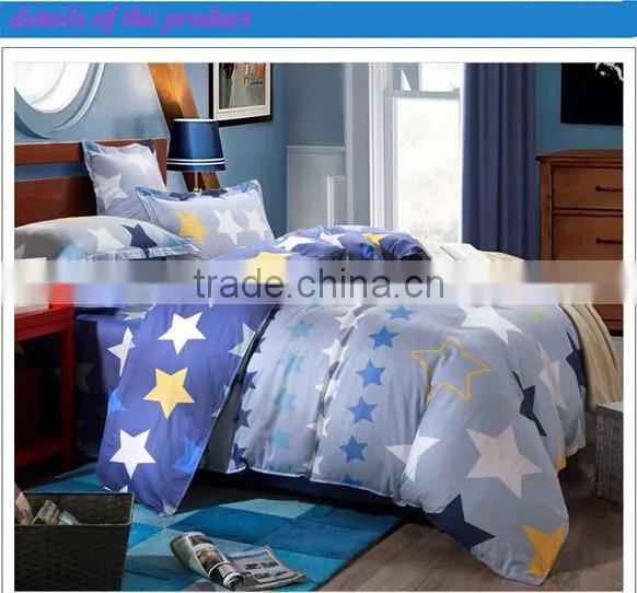 2015 fashion digital printed filowe 100% natural cotton 3d bedding set