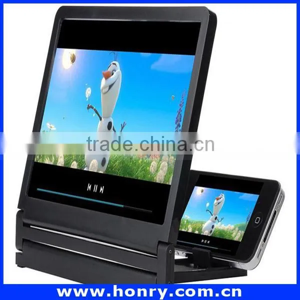 New Product 3D Movie Amplifier Foldable Mobile Phone Screen Magnifier Video Amplifier with Holder For Smartphone