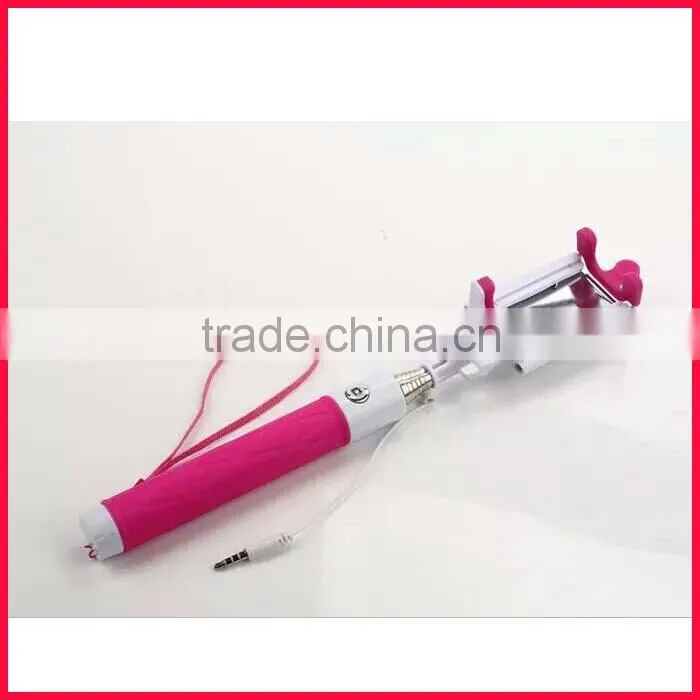 D09 Double system extendable mirror Selfie Stick,D09 Selfie Stick Monopod with Glass Mirror
