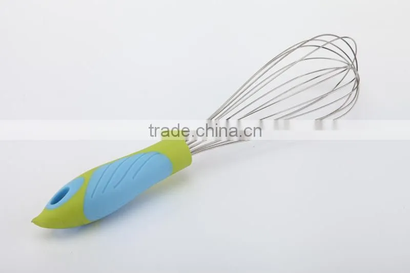 11'' inches stainless steel egg whisk with TPR handle