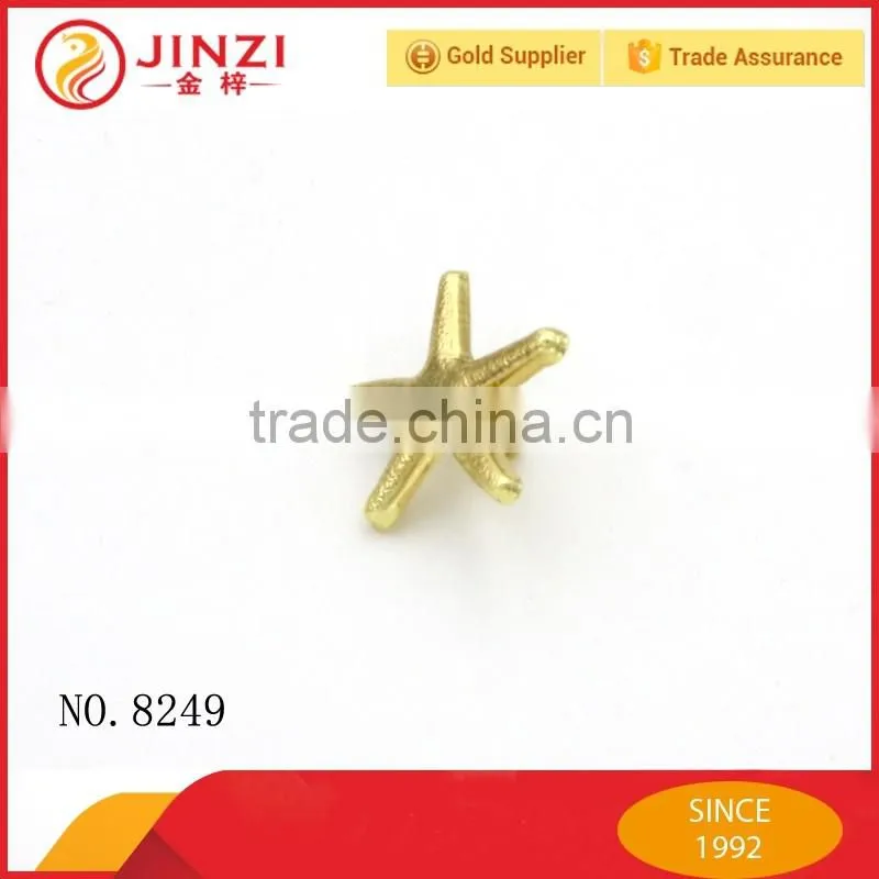 Professional ladies handbag metal parts,fashion style embossed rivet with custom