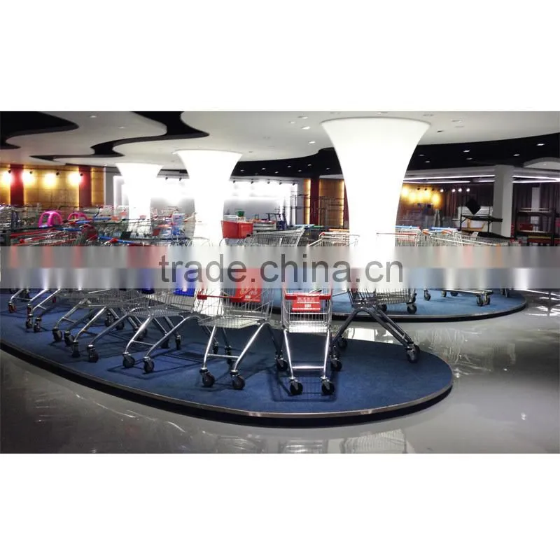 90 Liter European style shopping cart with elevator and galvanize coating