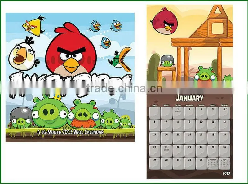 birds wall conton calendars 2014
