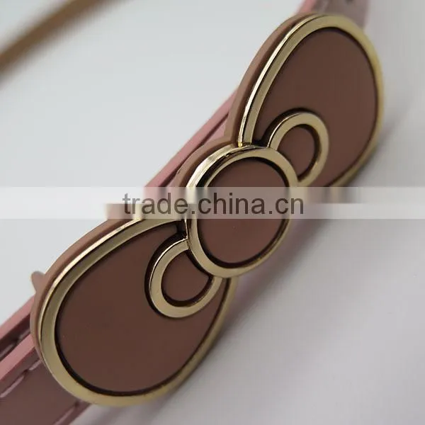 Lady's fashion bow tie belt for dress