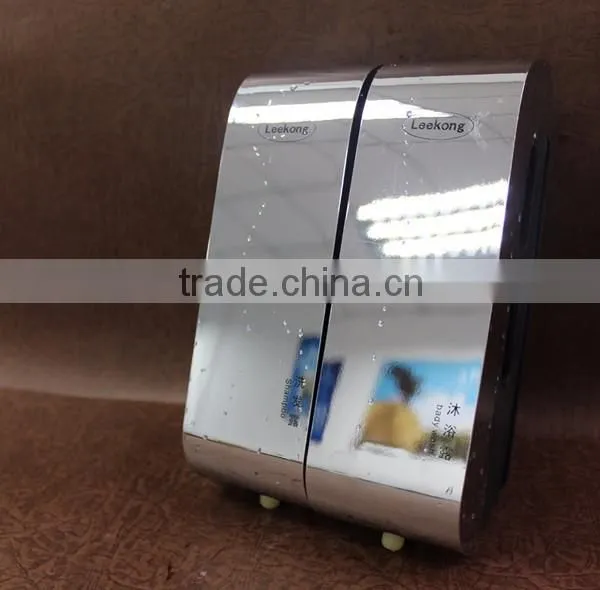 300ml*2 chrome shinning finishing hygience products plastic Soap dispenser liquid soap