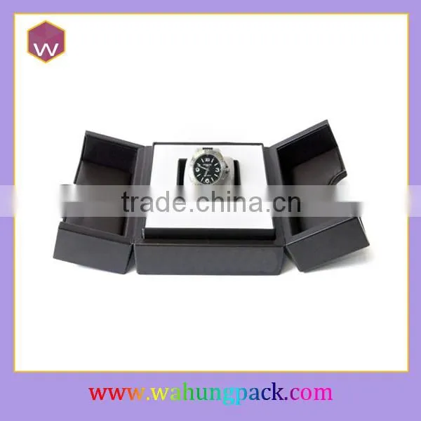 small cardboard leatherette watch gift box, single watch box for men
