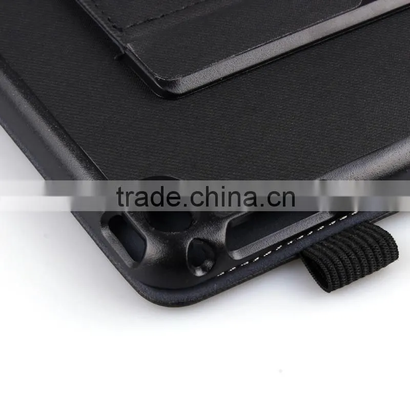 Oblique fabric rotating shape gear leather case for iPad Air