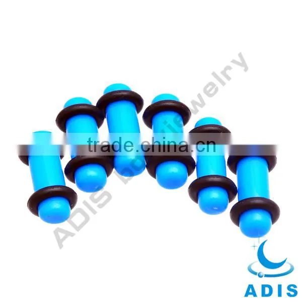 Wholesale fashion solid color piercing jewelry acrylic 00 gauge ear plugs