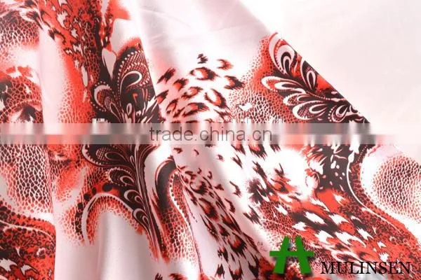 Mulinsen new design printed twist polyest wholesale satin robe