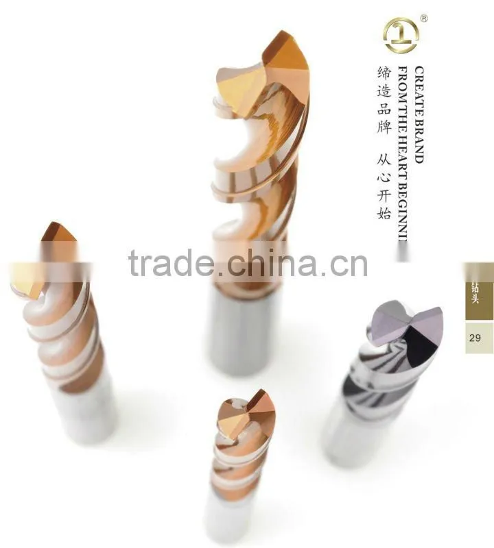 Solid carbide drill bits for hardened steel, staineless steels, cutting tools