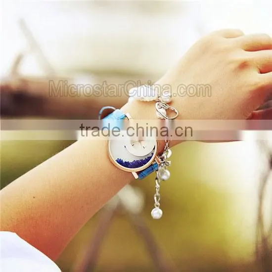 Elegant Factory Price Green Quicksand Watch