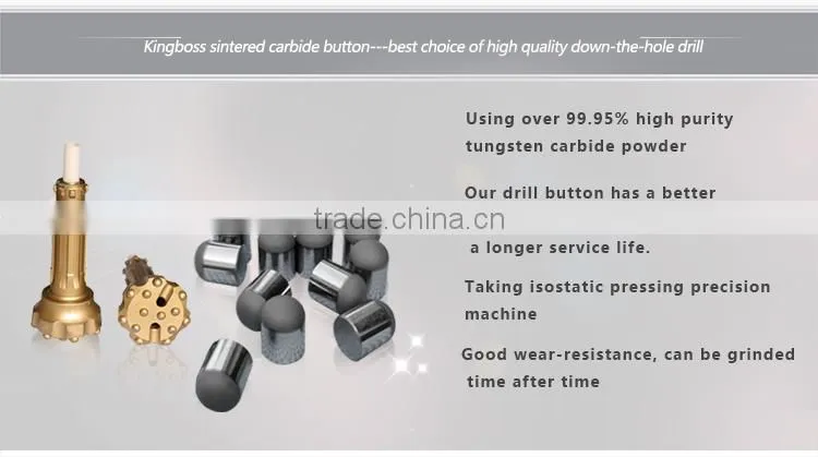 Tungsten carbide drill buttons bit, button rock drill bit 76mm tungsten carbide button bits