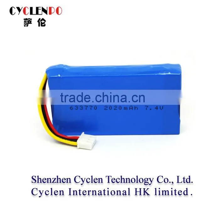 633770 7.4v 2020mah li po battery li ion battery pack 7.4v wholesale alibaba
