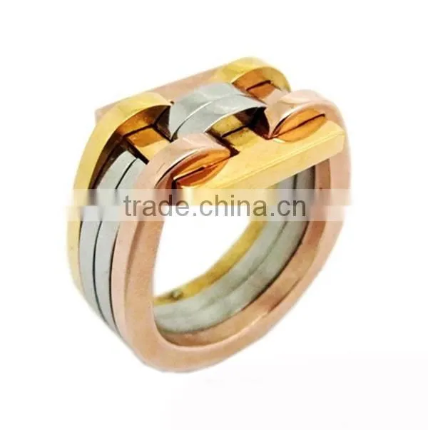 Fashionable style 316L stainless steel single stone ring designs single stone finger ring simple stone ring designs (LR9470)