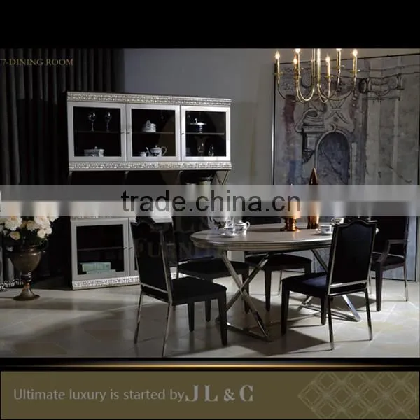 AT07 Handmade Dinning Table Stainless Steel Stand from JL&C Luxury Furniture Latest Designs 2015 (China Supplier)
