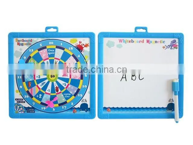 Promotion kids magnetic drawing board with dart board target