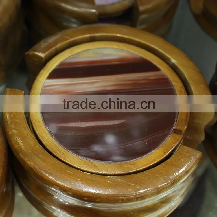 Hot Sale Natural Agate Cup Coaster for Gift