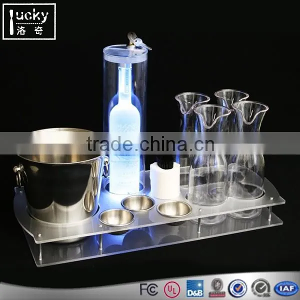 Bar pub acrylic fruit tray with color custom size shape