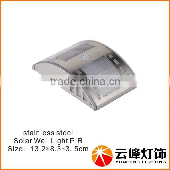 New patent 3 SMD LED solar wedge light PIR solar led outdoor wall light solar led outdoor wall light