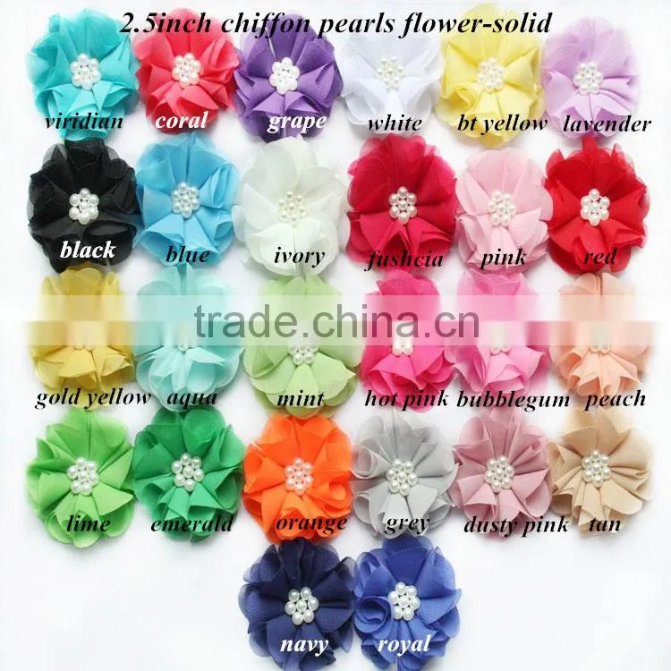Red Green White Christmas DIY Kit Party Headband Kit -layer satin flower with rhinestone plus crochet elastic headband