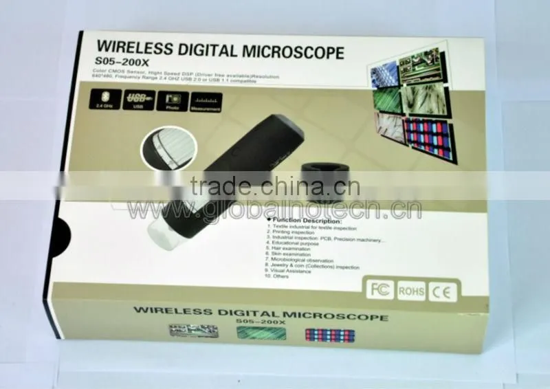 2.4G wireless USB microscope work on PC