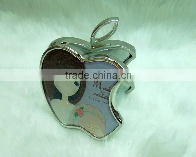 Hot selling apple shape compact mirror/custom apple shape cosmetic mirror