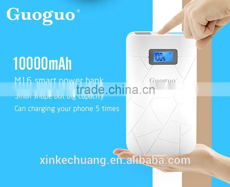 Portable CE Rohs 10000mah Power Bank Charger with LED Torch Light and LCD display