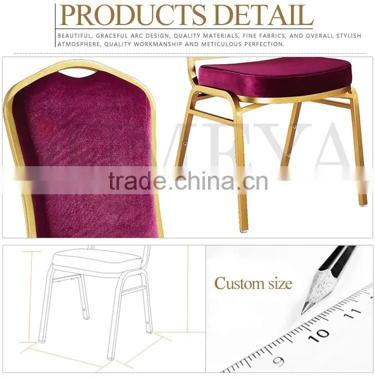 used stackable upholstered hotel dining chairs,antique metal frame hotel banquet chair