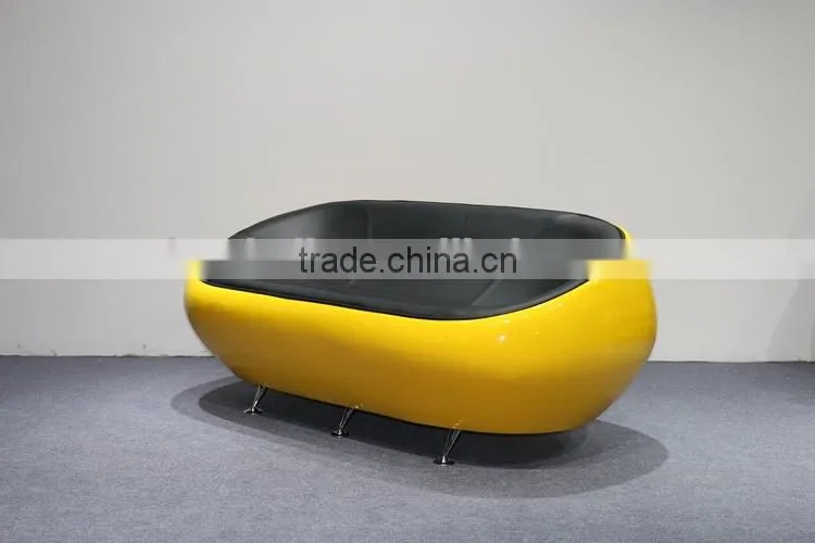 fiberglass 2 seater standing half ball sofa chair